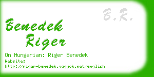 benedek riger business card